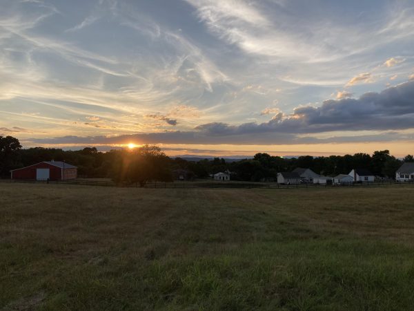 farm sunset